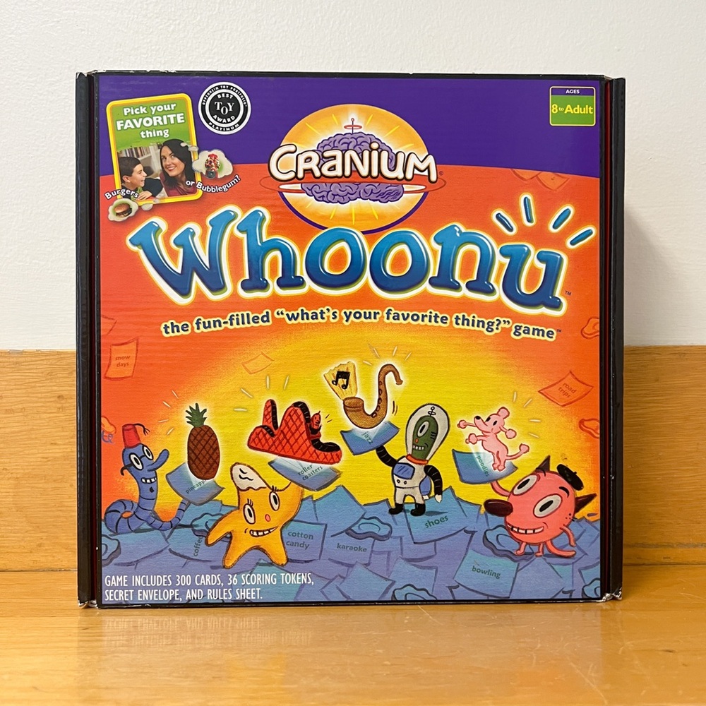 Cranium WHOONU "What's Your Favorite Thing?" Board Game 2005